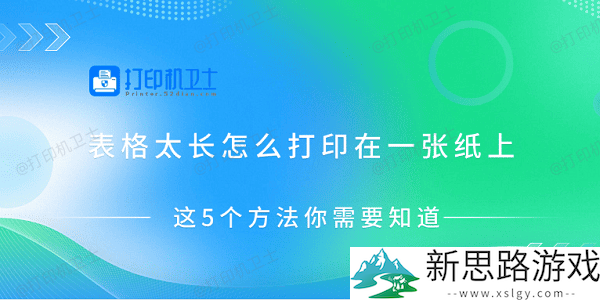 表格打印技巧：如何将长表格精简至一张纸上